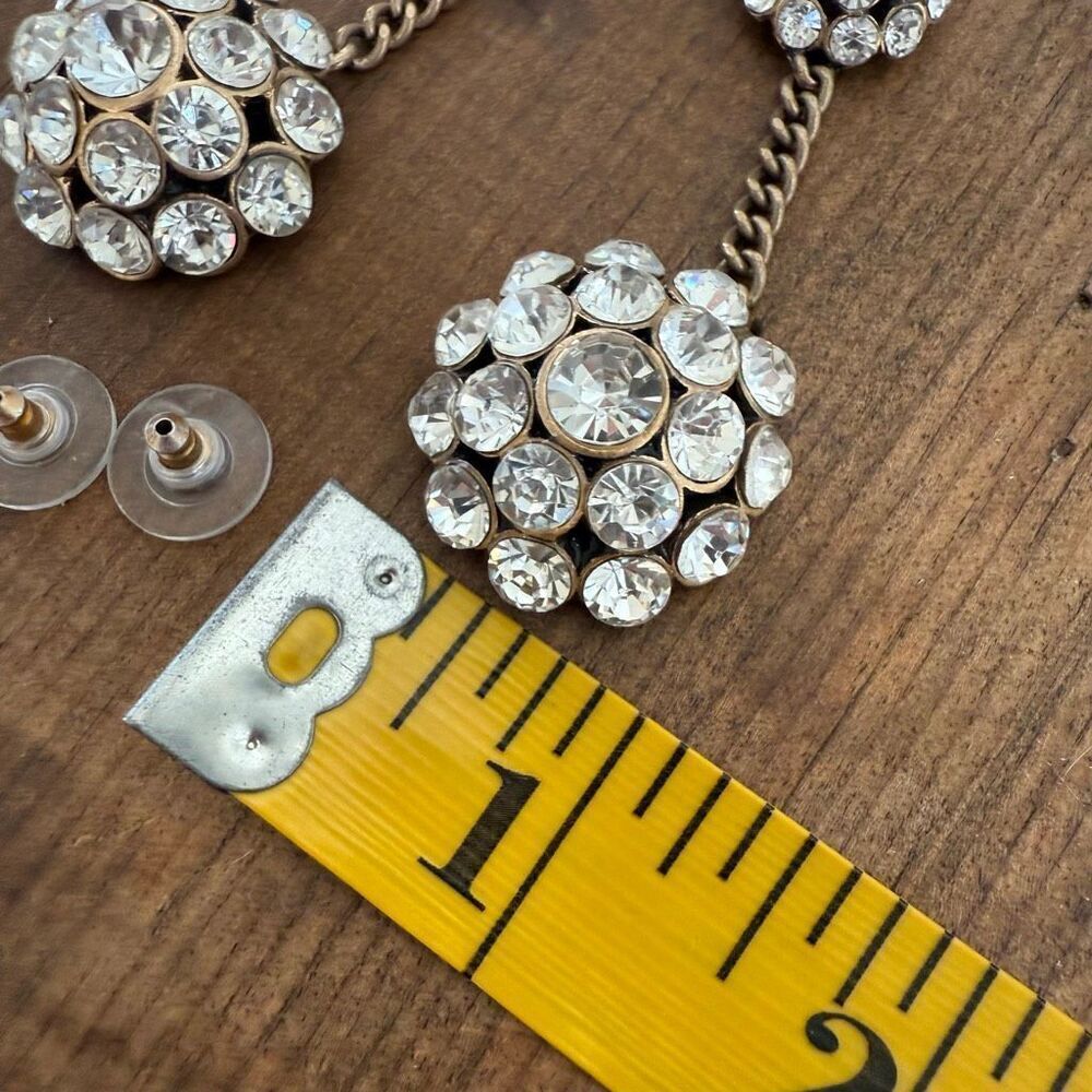 Banana Republic Rhinestone Bombe Dangle Statement Earrings - Picture 8 of 8